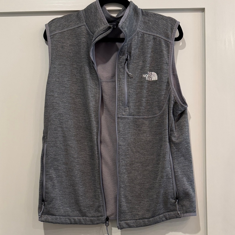 The North Face Heather Gray Fleece Vest